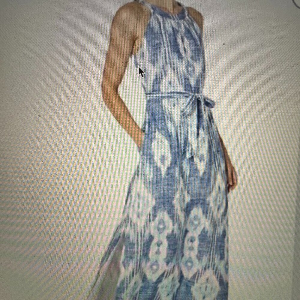 Tommy Bahama Island Halter Maxi Dress 100% linen